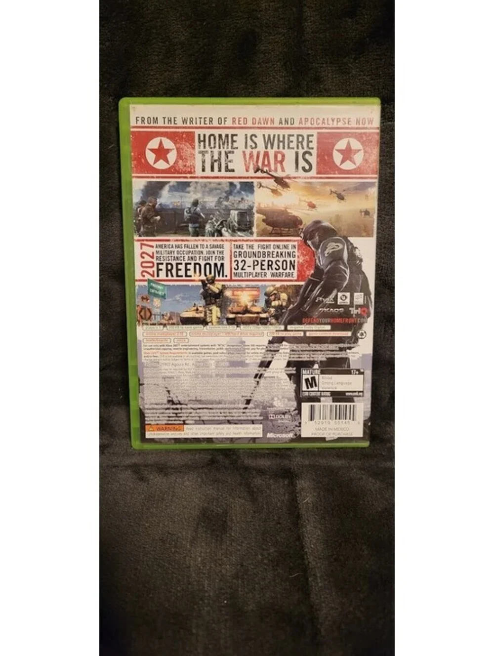 Homefront Microsoft Xbox 360 2011 Military First Person Shooter Video Game